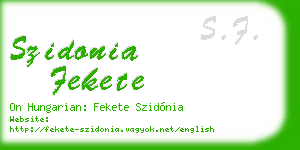 szidonia fekete business card