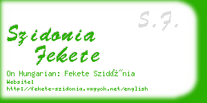 szidonia fekete business card